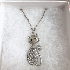 Jeweled Cat Necklace